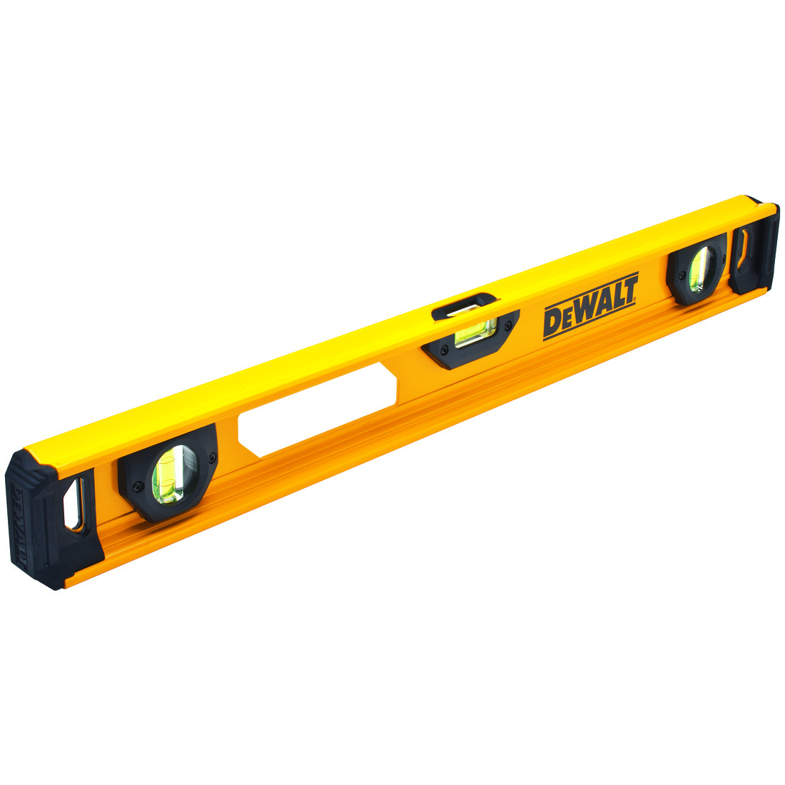 DeWALT® DWHT42163 Magnetic Premium I-Beam Level, 24 in L, 3 Vials, Aluminum, (1) Level/(2) Plumb Vial Position, 0.0005 in Accuracy