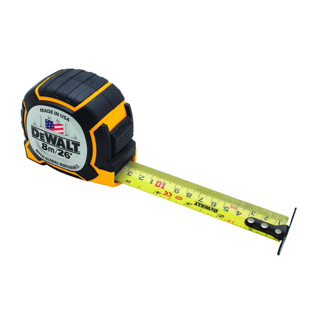 DeWALT® DWHT36226S XP™ Measuring Tape, 26 ft L x 1-1/4 in W Blade, High Carbon Steel/Yellow Thermoplastic Coated Blade, Imperial Measuring System, 1/16 in Graduation