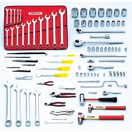Proto® Ergonomics™ J98311 SAE Master Tool Set With J442715-6RD-D Top Chest, Box Tool Storage, 3/8 in, 1/2 in, 3/4 in Drive, 92 Pieces