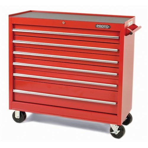 Proto® J444142-6RD 440SS Standard-Duty Mobile Work Station, 41 in L x 41-1/2 in W x 42 in H, 3000 lb Load, Red