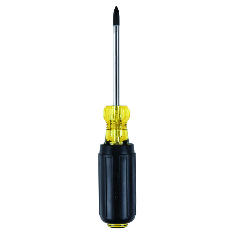 Stanley® 65-901 Standard Screwdriver, #1 Phillips® Point, Alloy Steel Shank, 6-3/4 in OAL, Acetate/Vinyl Handle, Black Oxide Tipped/Polished Chrome
