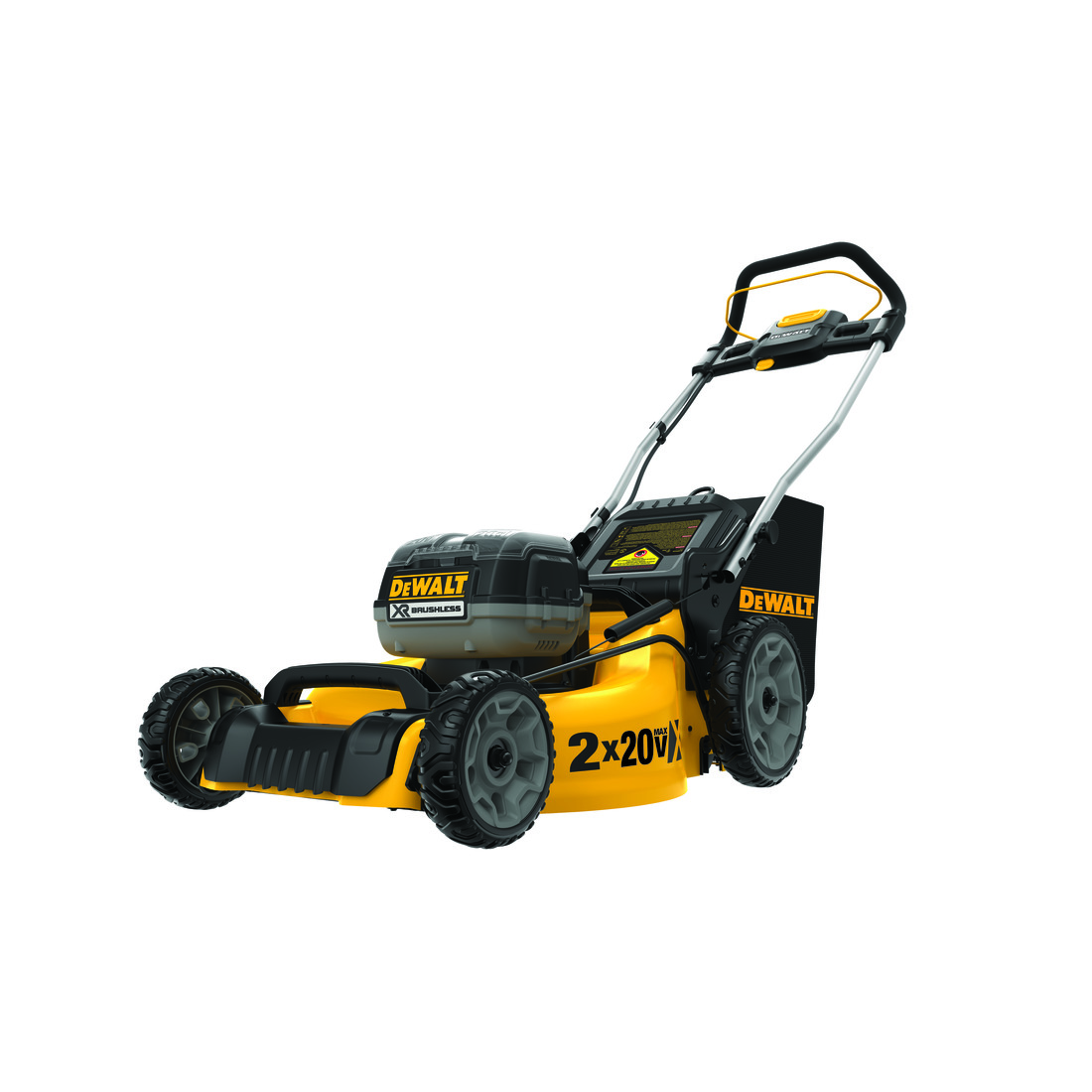 DeWALT® 20V MAX* MATRIX™ DCMW220P2 3-in-1 Cordless Walk Behind Mower, 1-1/2 to 3-13/32 in H x 20 in W, Push Drive, 20V MAX* Brushless Motor Engine