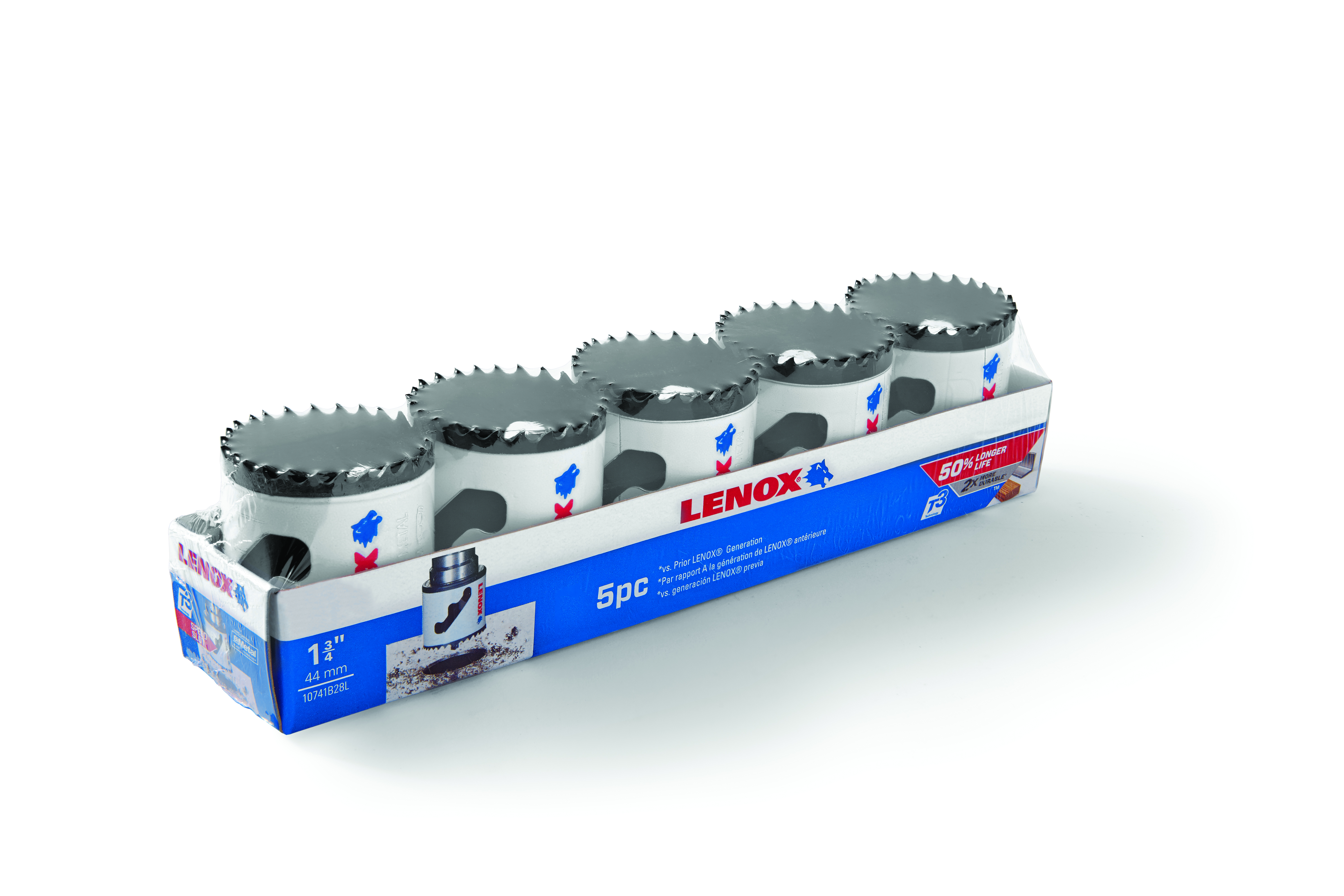 Lenox® 10741B28L Contractor's Hole Saw, 1-3/4 in Dia, 1-1/2 in D Cutting, HSS/Bi-Metal Cutting Edge