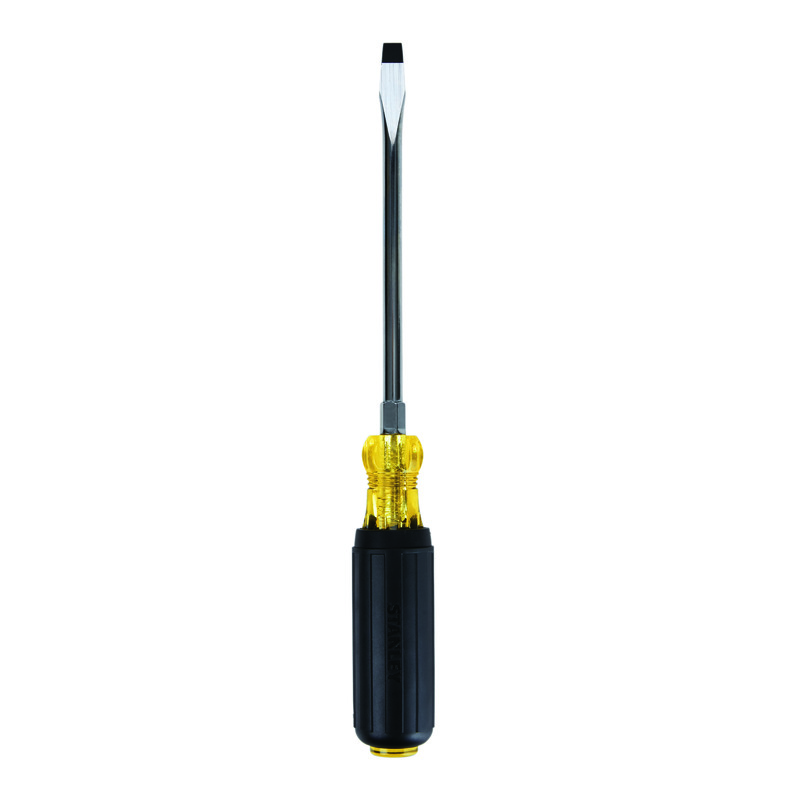 Stanley® 66-091 Standard Screwdriver, 5/16 in Keystone/Slotted Point, Alloy Steel Shank, 11 in OAL, Acetate Handle, Black Oxide/Polished Chrome