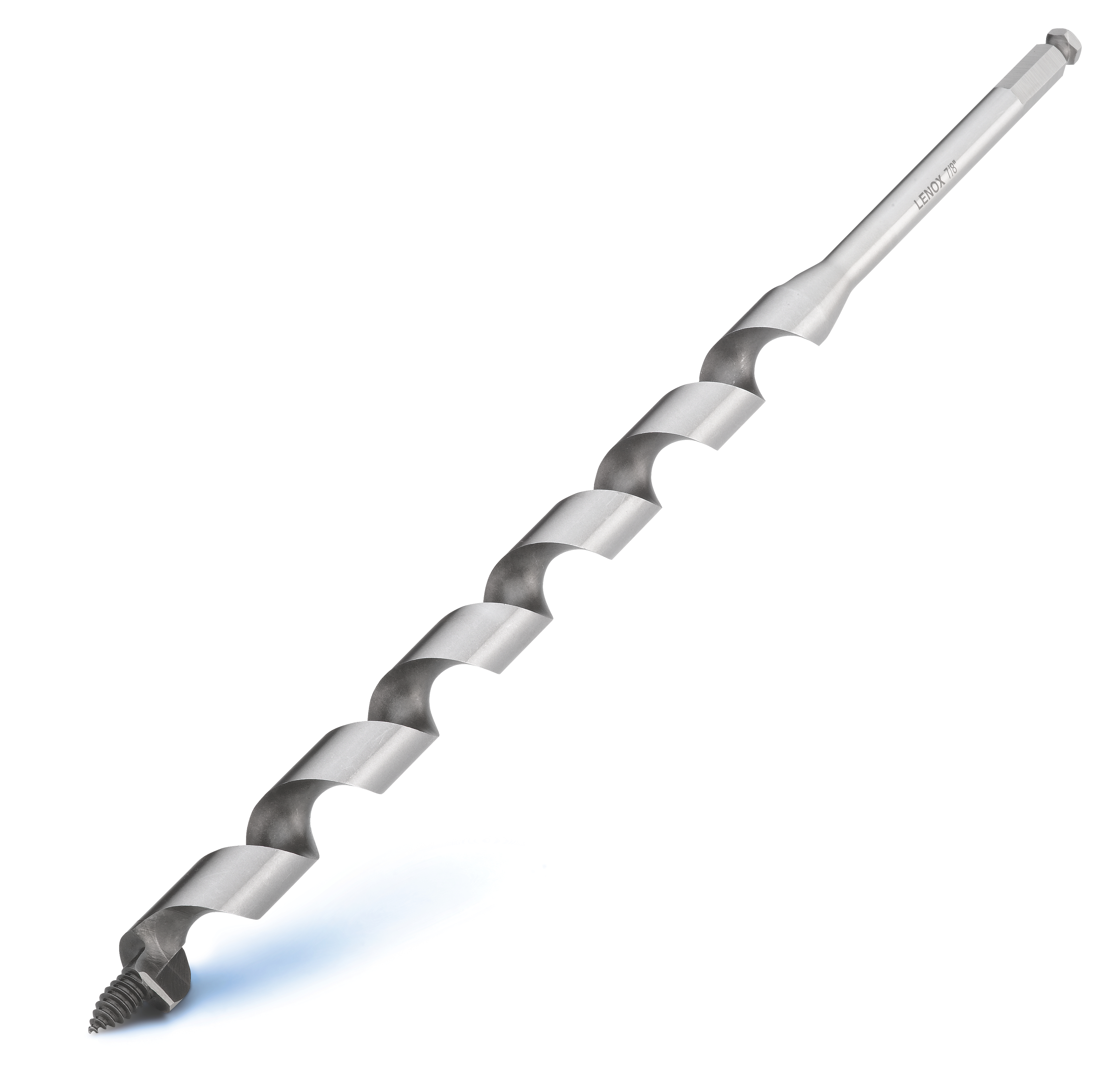 Lenox® 145470081416 Bi-Metal Ship Auger Bit, 7/8 in Dia, 18 in OAL, 12 in L Spiral Flute, 1/2 in Shank