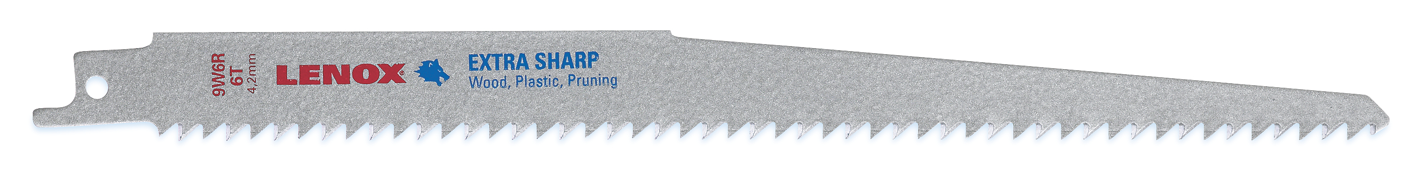 Lenox® 121029W6R Extra Sharp Reciprocating Saw Blade, 9 in L x 3/4 in W, 6, Bi-Metal Body