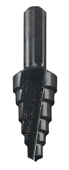 Lenox® Vari-Bit® 30886VB6 Step Drill Bit, 3/8 in Dia Min Hole, 1/2 in Dia Max Hole, 1 Steps, HSS, 1 Hole Sizes, 3/8 in Shank