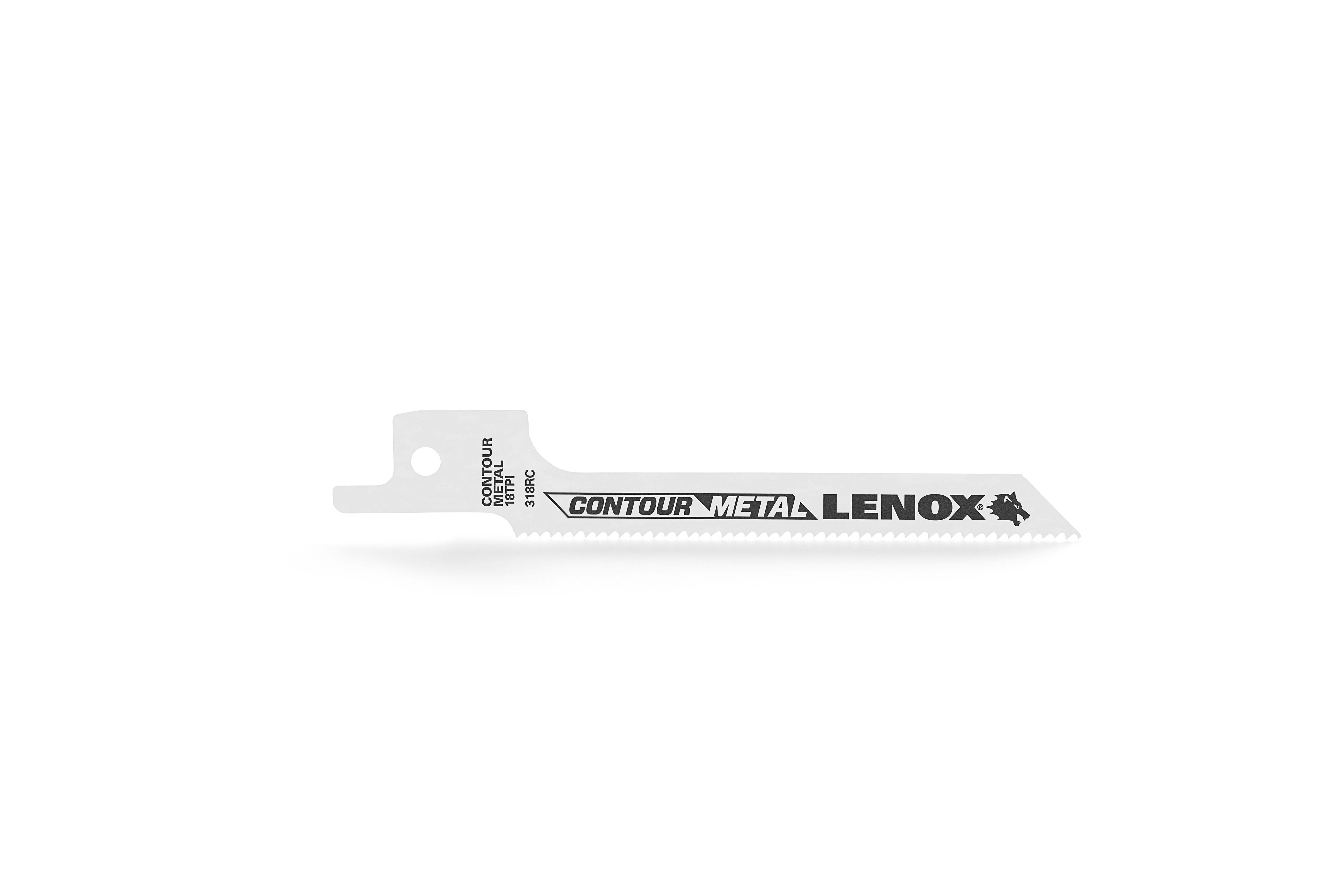 Lenox® 20521318RC Bi-Metal Reciprocating Saw Blade, 3-5/8 in L x 5/16 in W, 18 TPI