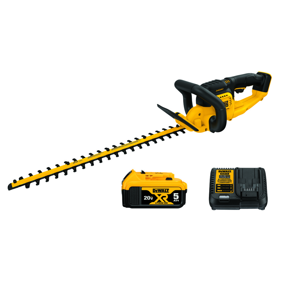 DeWALT® 20V MAX* MATRIX™ DCHT820P1 Hedge Trimmer Kit, 3/4 in Cutting, Hooked Tooth/Double Sided Blade, 20 V, Li-Ion Battery, Plastic Housing