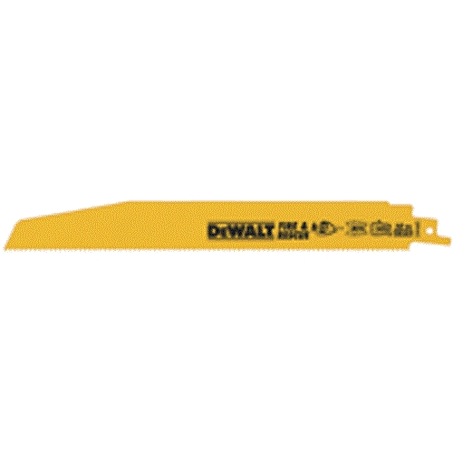 DeWALT® DW4868 Tapered Back Reciprocating Saw Blade, 9 in L x 1 in W, 14, Bi-Metal Body, Universal/Toothed Edge Tang