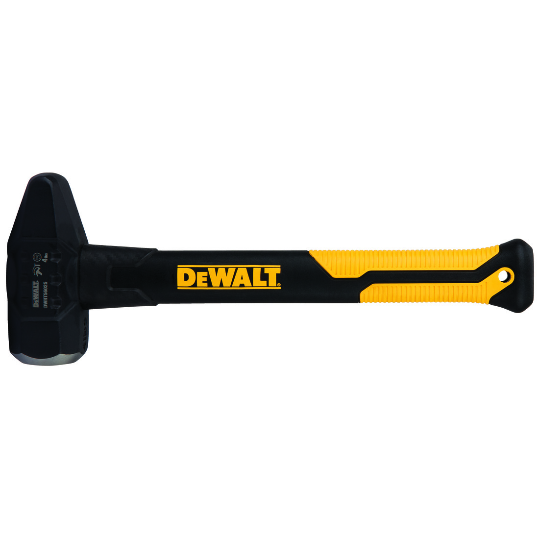 DeWALT® EXOCORE™ DWHT56025 Sledge Hammer, 14 in OAL, 4 lb Steel Head, Fiberglass Handle