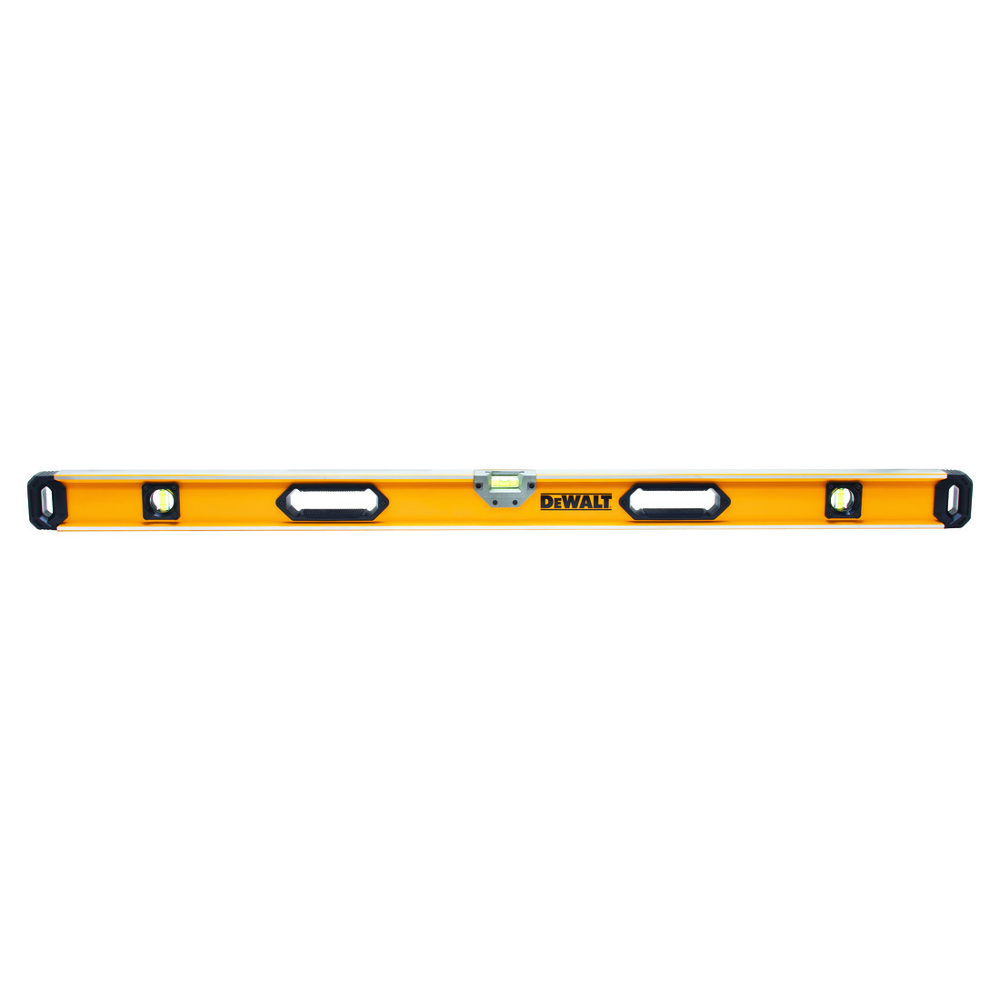 DeWALT® DWHT43248 Non-Magnetic Box Beam Level, 48 in L, 3 Vials, Aluminum, (1) Level/(2) Plumb Vial Position, 0.0005 in Accuracy