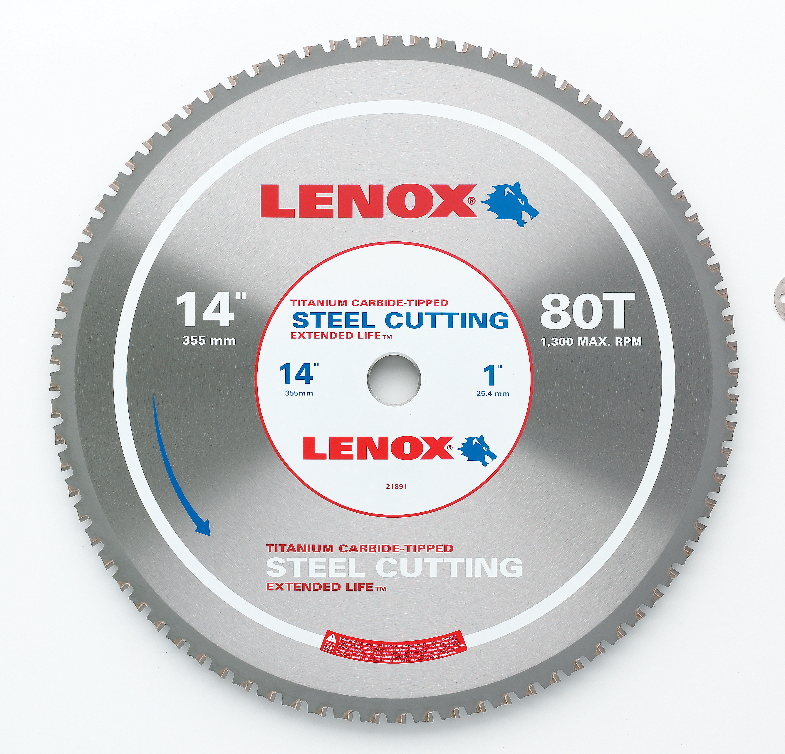 Lenox® 21891ST140080CT Circular Saw Blade, 14 in Dia x 0.094 in THK, 1 in Arbor, 80 Teeth