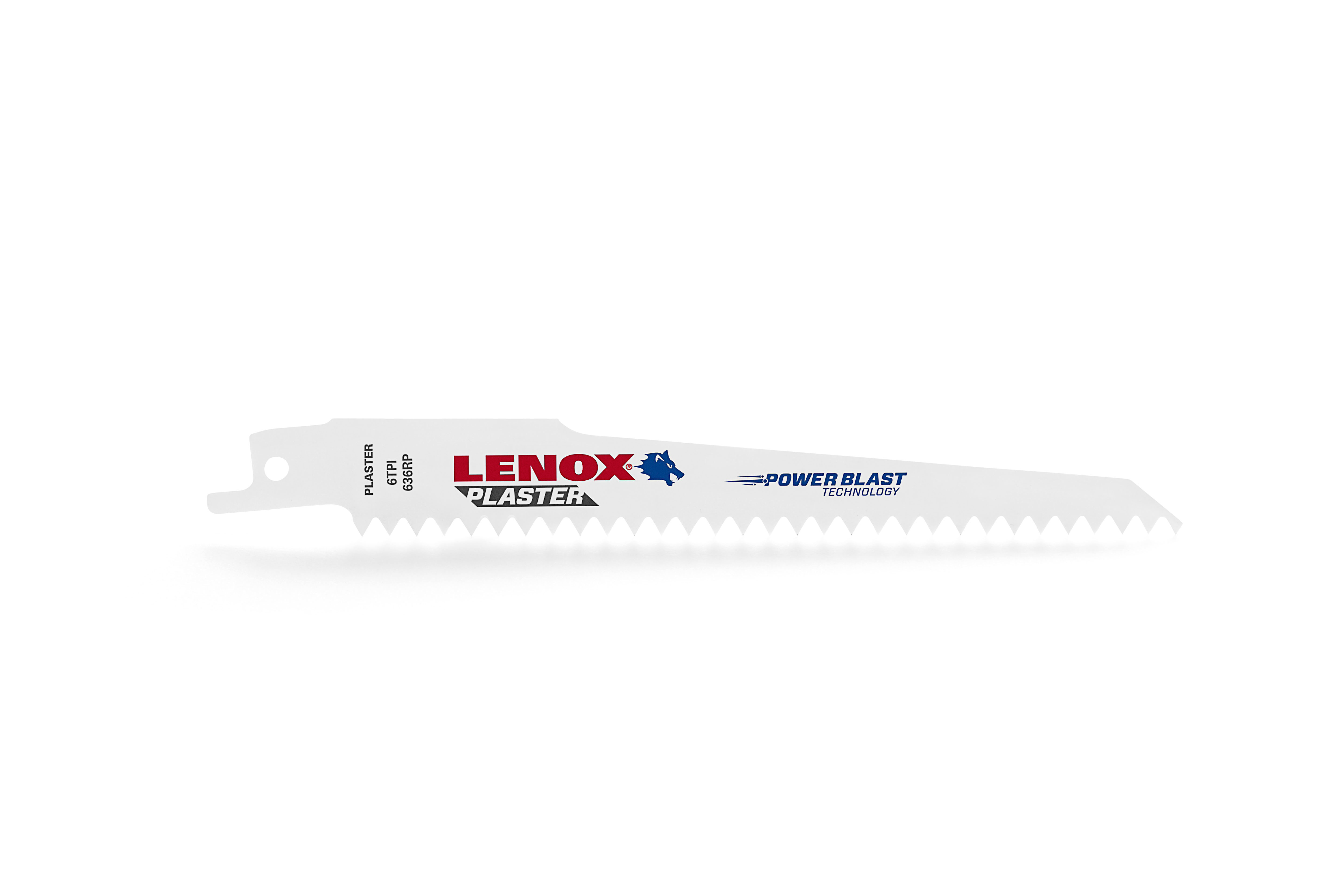 Lenox® 20497B636RP Shatter-Resistant Reciprocating Saw Blade, 6 in L x 3/4 in W, 6 TPI, Flexible Steel Body, Universal/Toothed Edge Tang