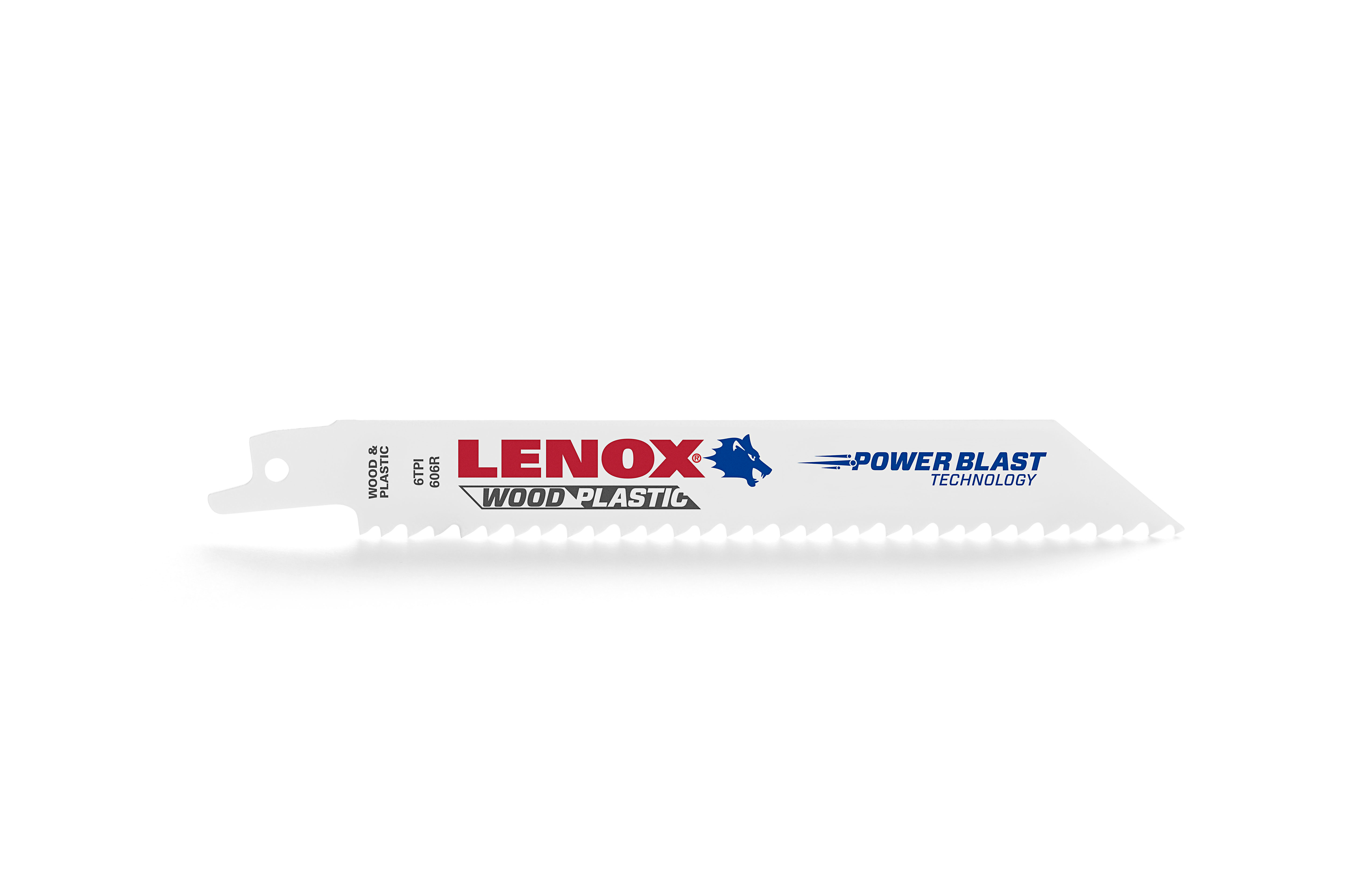 Lenox® 20492B606R Shatter-Resistant Reciprocating Saw Blade, 6 in L x 3/4 in W, 6 TPI, Flexible Steel Body, Universal/Toothed Edge Tang
