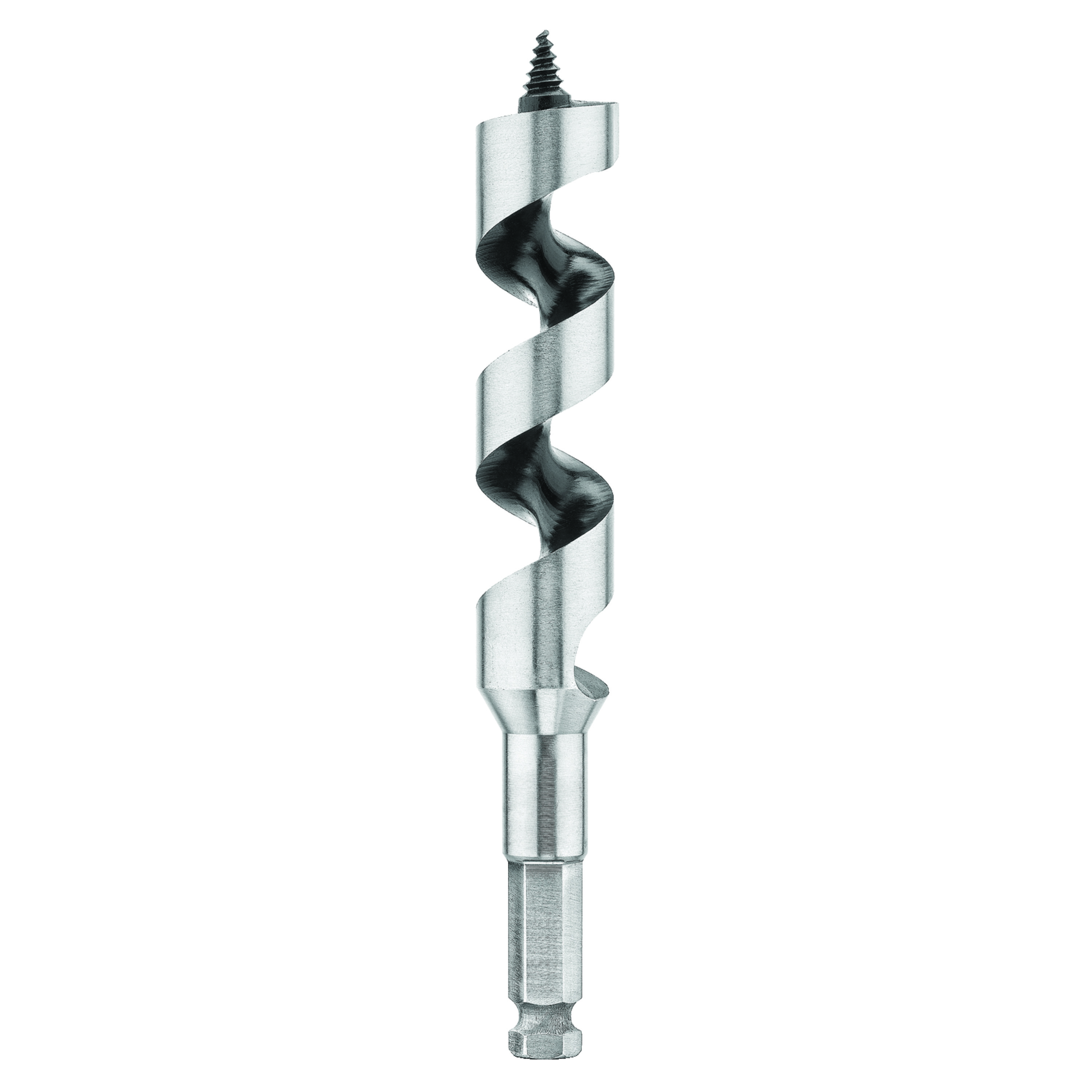 DeWALT® DW1687 Long Power Ship Auger Bit, 1 in Dia, 17 in OAL, 12 in L Hollow Center Flute, 7/16 in Shank