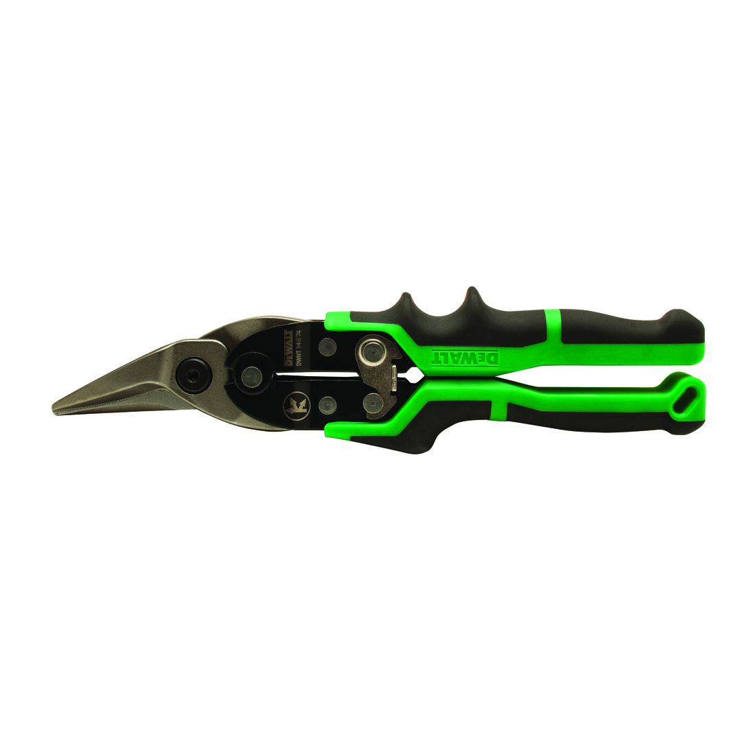 DeWALT® DWHT14674 Ergo Aviation Snip, 18 to 22 ga Cutting, 2-3/4 in L of Cut, Right Snip, Forged Chrome Vanadium Steel Blade