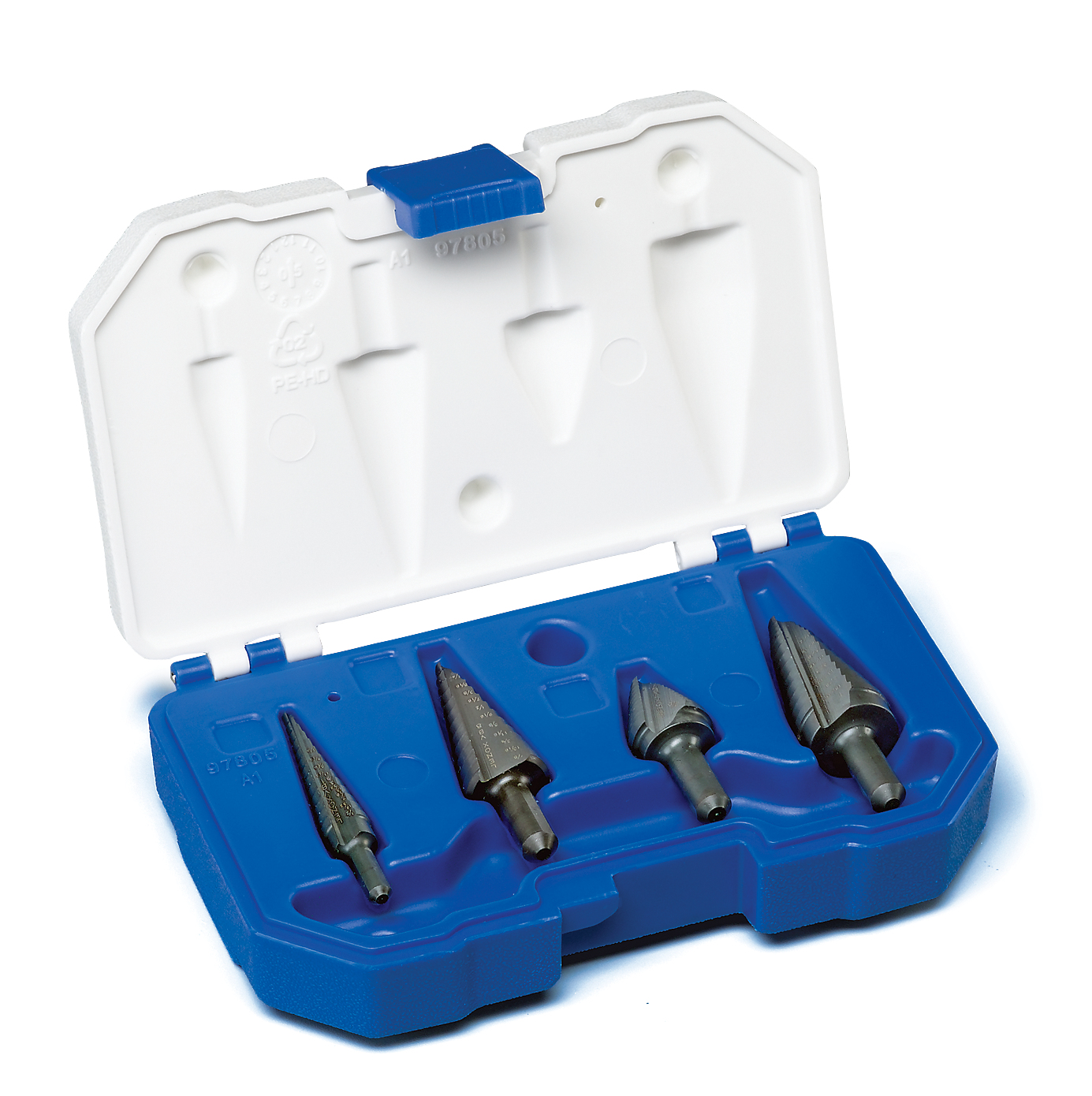 Lenox® Vari-Bit® 30926VBK4 RC3 Compact Step Drill Bit Set, 1/8 in Min Drill Bit, 1 in Max Drill Bit, 4 Pieces, HSS, Steam Oxide