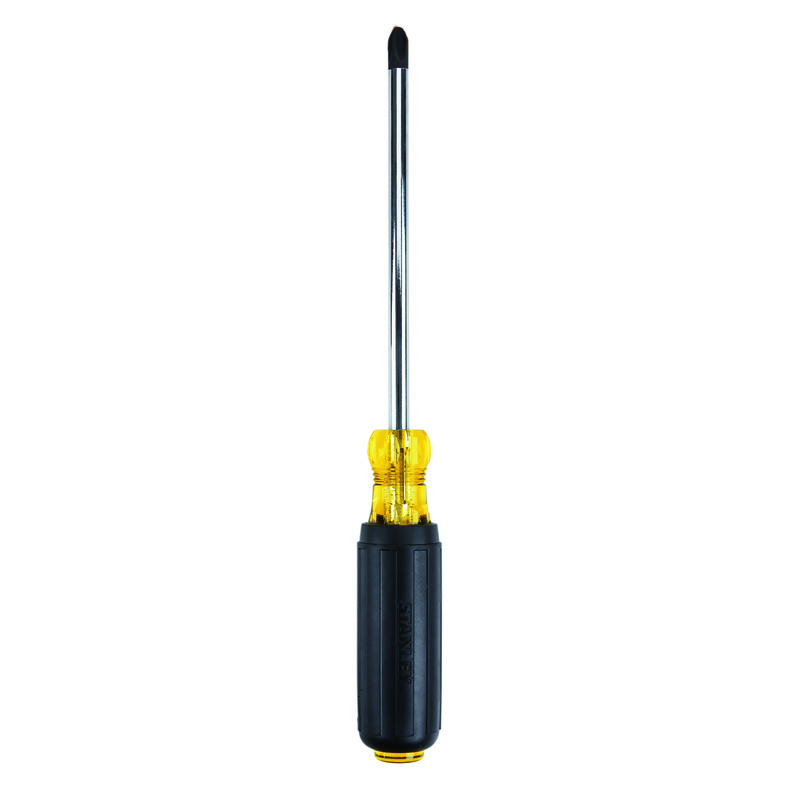 Stanley® 65-903 Standard Screwdriver, #3 Phillips® Point, Alloy Steel Shank, 11 in OAL, Acetate/Vinyl Handle, Black Oxide Tipped/Polished Chrome