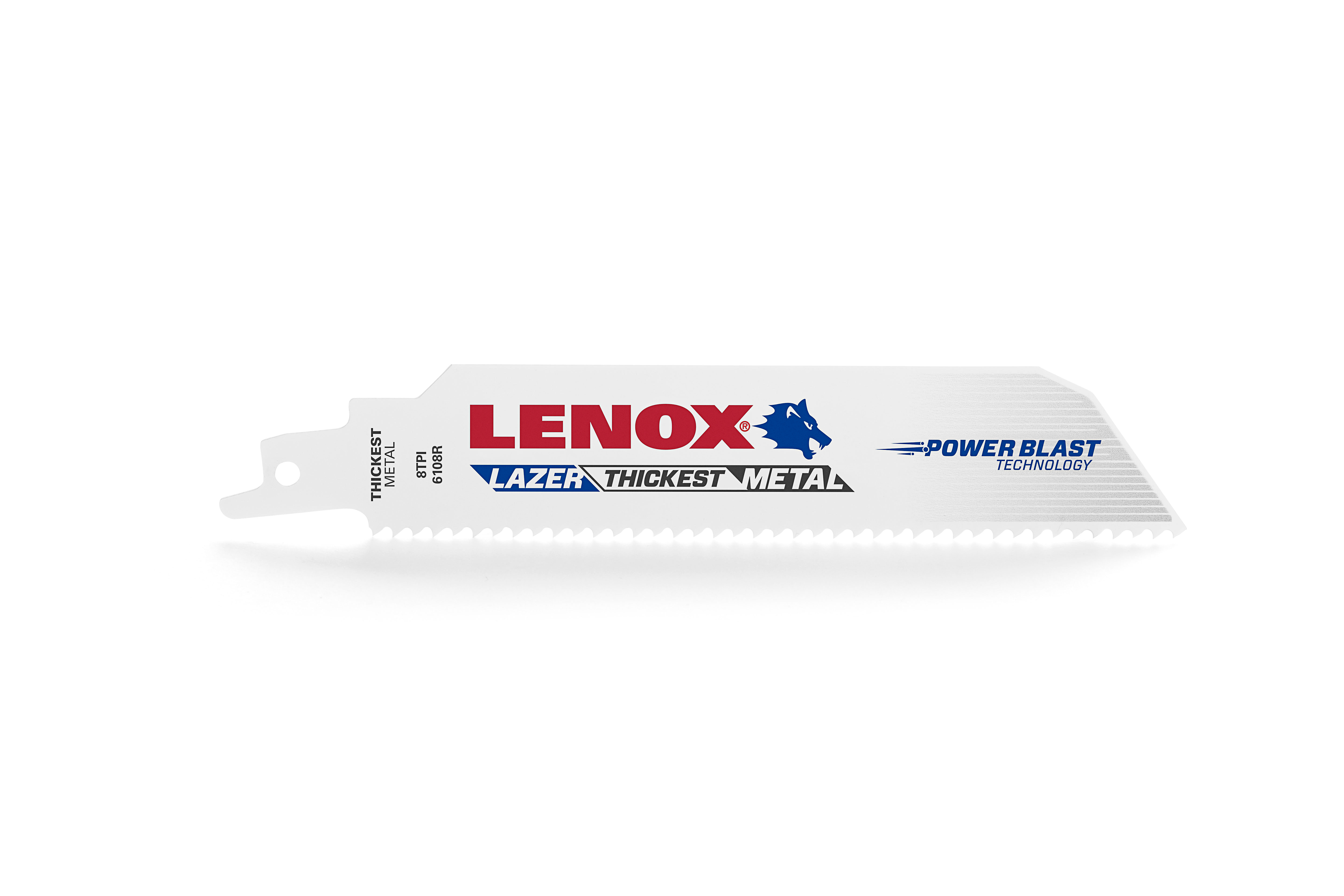 Lenox® Lazer® 201926108R Reciprocating Saw Blade, 6 in L x 1 in W, 8 TPI, Bi-Metal Body, U-Shank Tang