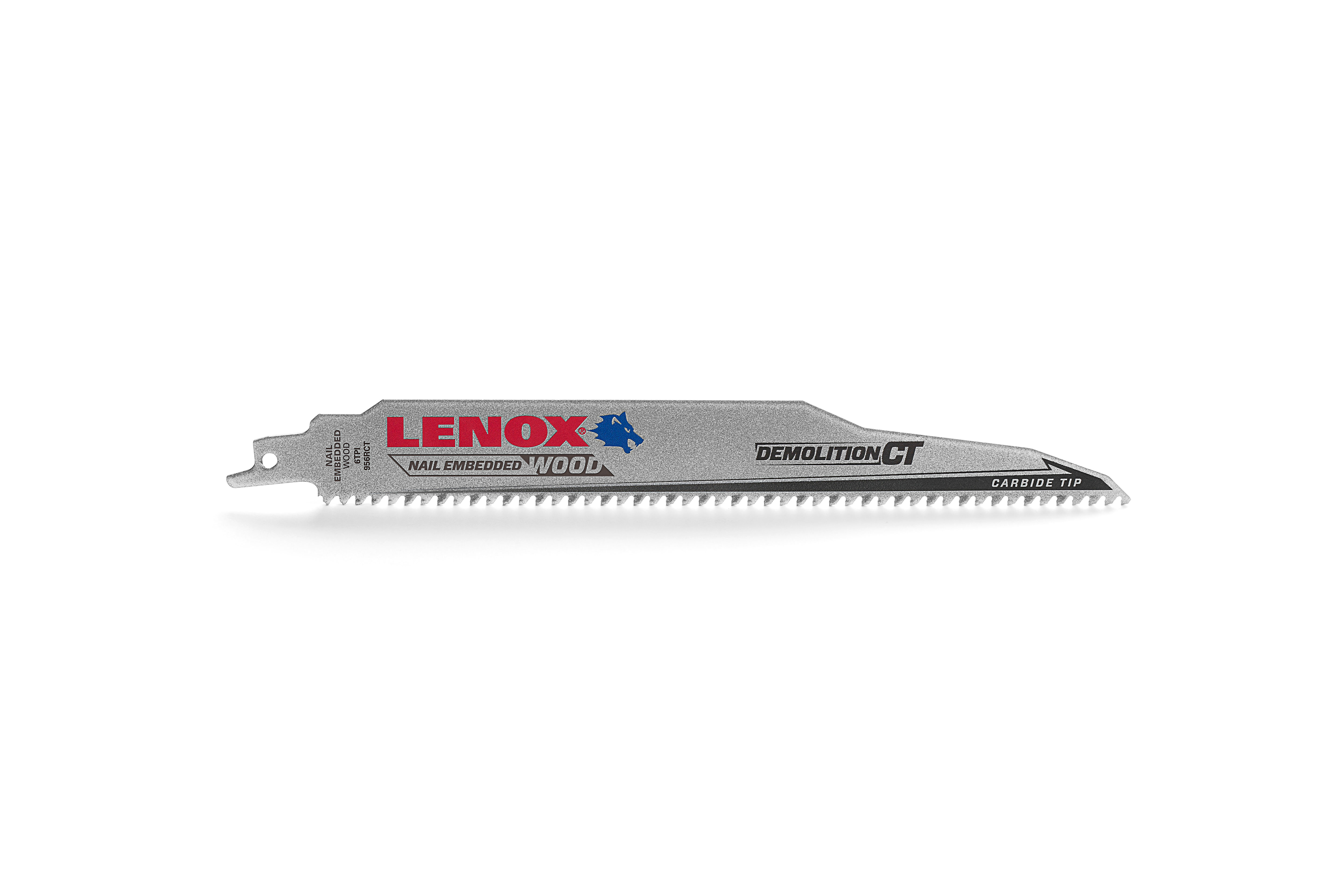 Lenox® Demolition CT™ 1832143 Reciprocating Saw Blade, 9 in L x 1 in W, 6 TPI