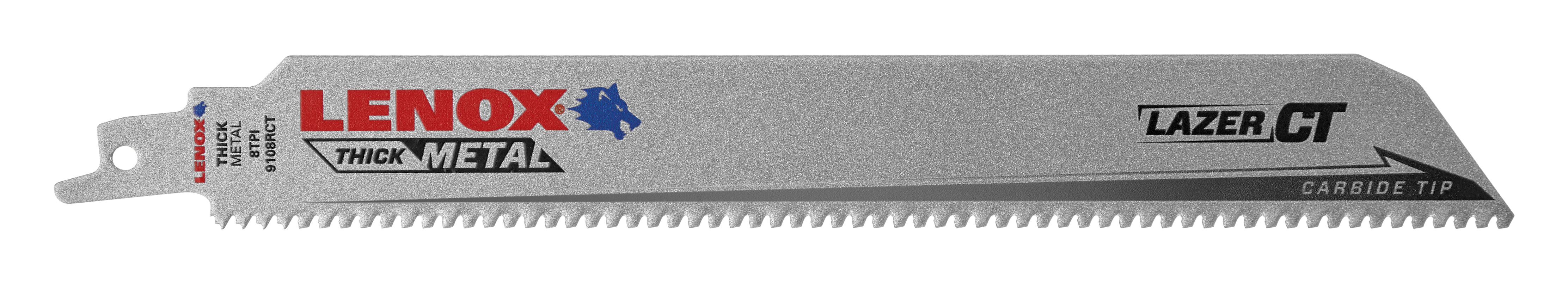 Lenox® Lazer® 2014224 Bi-Metal Reciprocating Saw Blade, 9 in L x 1 in W, 8 TPI