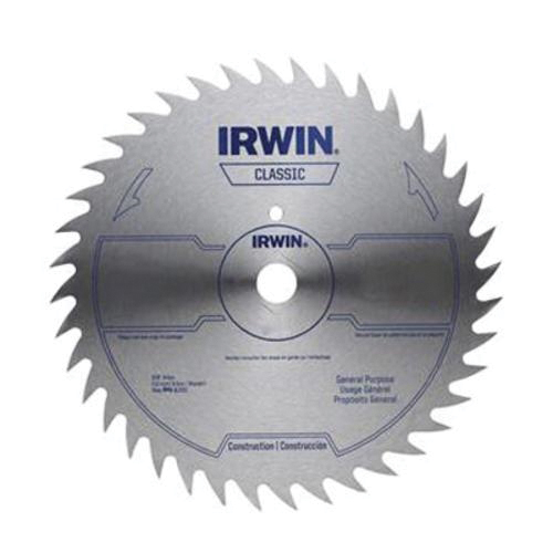 Irwin® Classic® 11140 Corded Portable Circular Saw Blade, 7-1/4 in Dia x 0.047 in THK, 5/8 in Arbor, 40 Teeth
