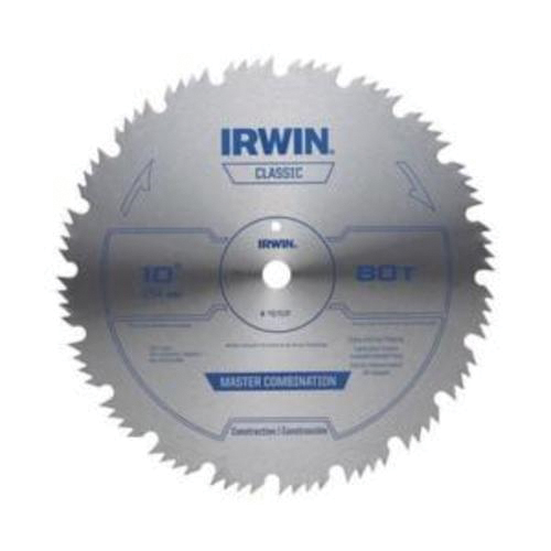 Irwin® Classic® 11270ZR Circular Saw Blade, 10 in Dia, 5/8 in Arbor, High Carbon Steel Blade, 80 Teeth