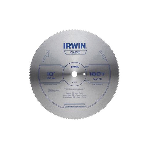 Irwin® Classic® 21840 Corded Portable Circular Saw Blade, 7-1/4 in Dia x 5/8 in THK, 5/8 in Arbor, 140 Teeth