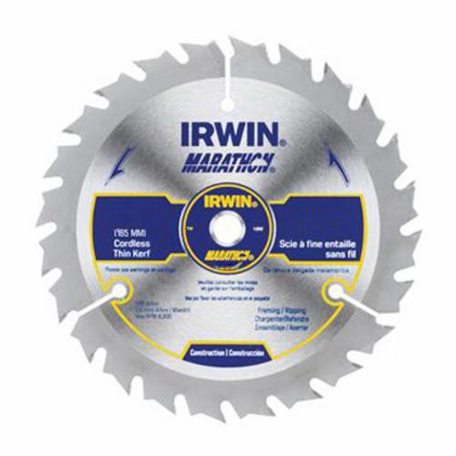 Irwin® Marathon® 24029CL Construction Series Cordless Circular Saw Blade, 6-1/2 in Dia x 0.063 in THK, 5/8 in Arbor, 24 Teeth