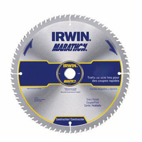 Irwin® Marathon® 14082 Construction Series Miter/Table Circular Saw Blade, 12 in Dia x 0.071 in THK, 1 in Arbor, 72 Teeth
