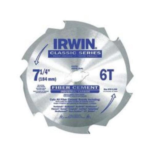 Irwin® Classic® 15702ZR Circular Saw Blade, 7-1/4 in Dia x 0.047 in THK, 5/8 in Arbor, Steel Blade, 6 Teeth