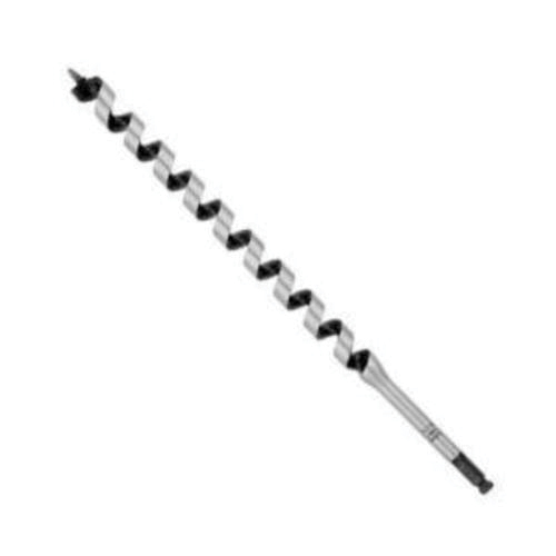 Irwin® 3043012B Ship Auger Bit, 15/16 in Dia, 17 in OAL, 12 in L Hollow Center/Spiral/Wide Flute, 7/16 in Shank