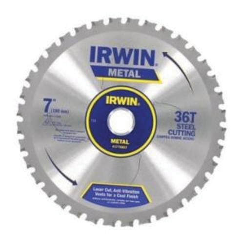 Irwin® 1779857 Circular Saw Blade, 7 in Dia x 0.079 in THK, 5/8 in Arbor, Steel Blade, 36 Teeth