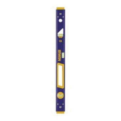 Irwin® 1794075 2000 Non-Magnetic Standard Box Beam Level, 24 in L, 3 Vials, Aluminum, (1) Level/(2) Plumb Vial Position, 0.029 deg Accuracy