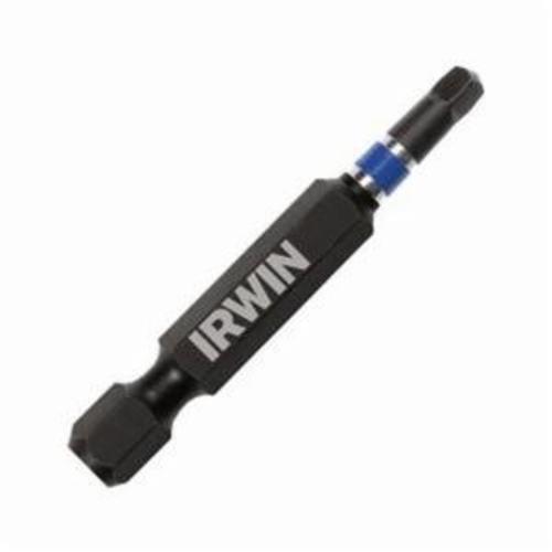 Irwin® Impact Performance Series™ 1837477 Heavy Duty Impact Power Bit, NO 2 Square Recessed Point, 2 in OAL, 1/4 in, Cold Forged High Grade Steel