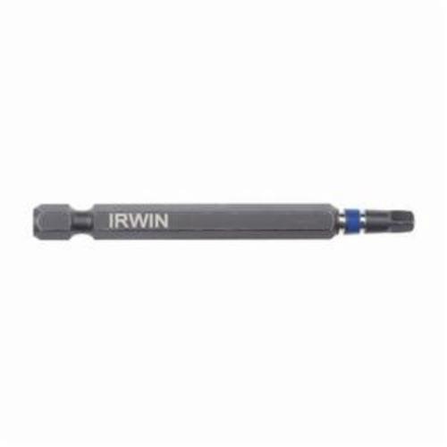 Irwin® Impact Performance Series™ 1837479 Heavy Duty Impact Power Bit, NO 2 Square Recessed Point, 3 in OAL, 1/4 in, Cold Forged High Grade Steel