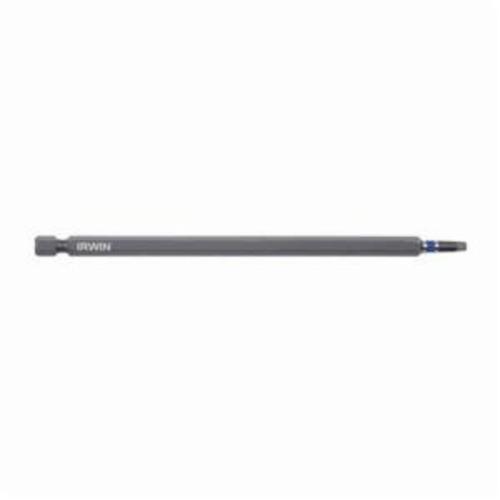 Irwin® Impact Performance Series™ 1837483 Heavy Duty Impact Power Bit, NO 2 Square Recessed Point, 6 in OAL, 1/4 in, Cold Forged High Grade Steel