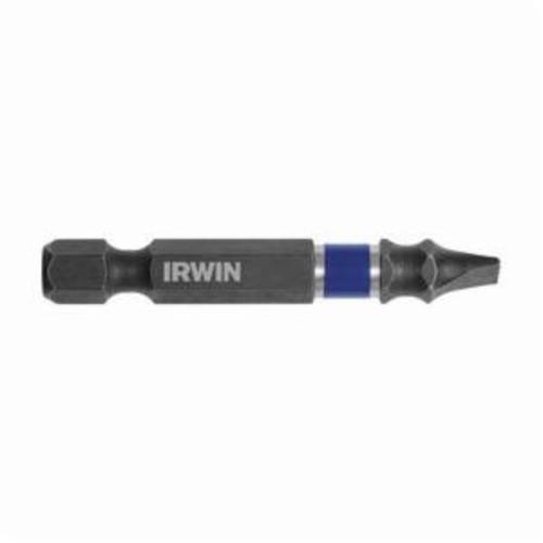 Irwin® Impact Performance Series™ 1899802 Heavy Duty Impact Power Bit, #5 to 6 Slotted Point, 2 in OAL, 1/4 in, Cold Forged High Grade Steel