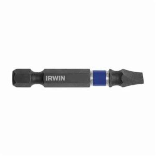 Irwin® Impact Performance Series™ 1899808 Heavy Duty Impact Power Bit, #10 to 12 Slotted Point, 2 in OAL, 1/4 in, Cold Forged High Grade Steel