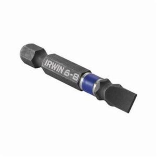 Irwin® Impact Performance Series™ 1899862 Power Bit, #6 to 8 Slotted Point, 2 in OAL, 1/4 in, Cold Forged High Grade Steel