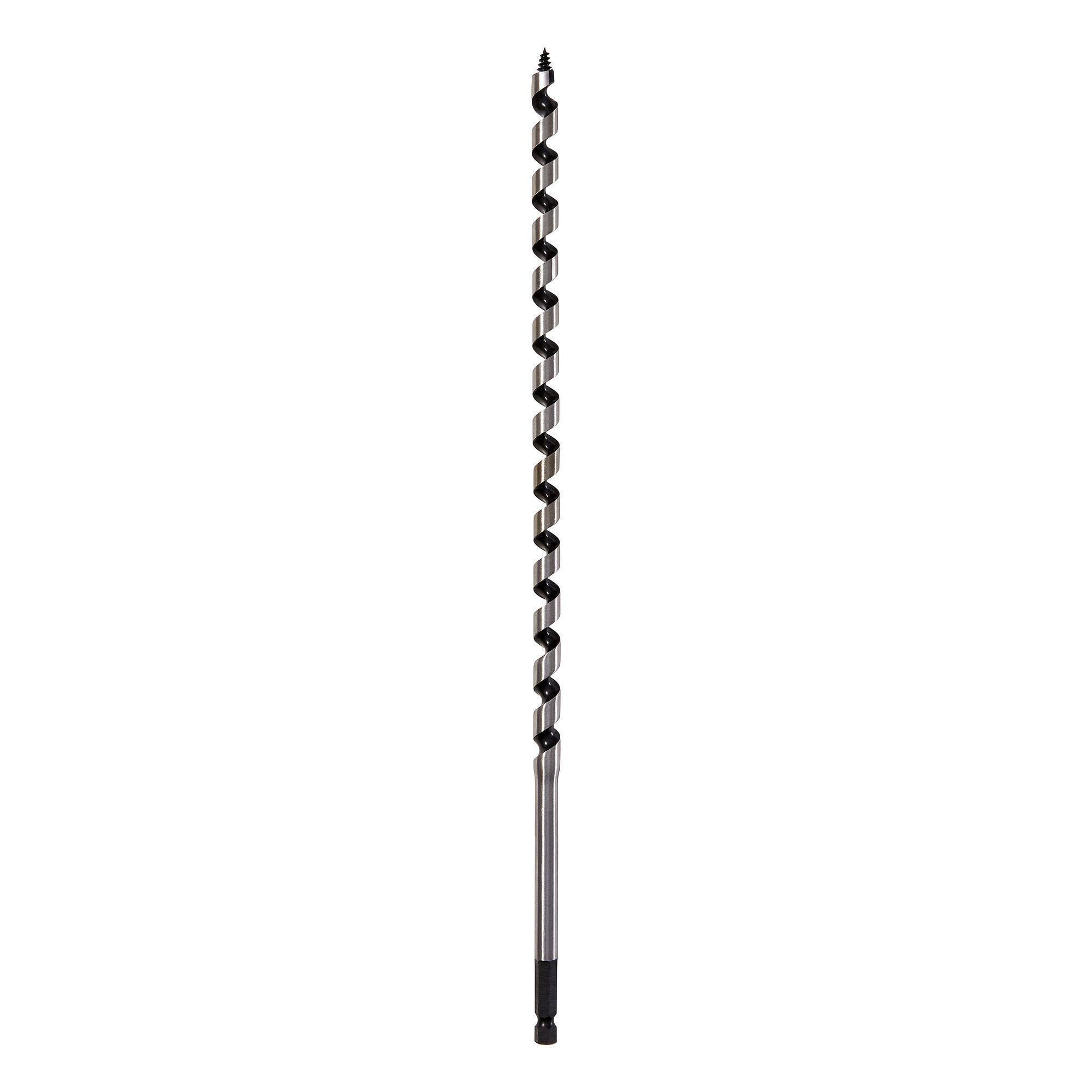 Irwin® WeldTec™ 3043005 Ship Auger Bit, 1/2 in Dia, 17 in OAL, 12 in L Hollow Center/Spiral/Wide Flute, 3/8 in Shank