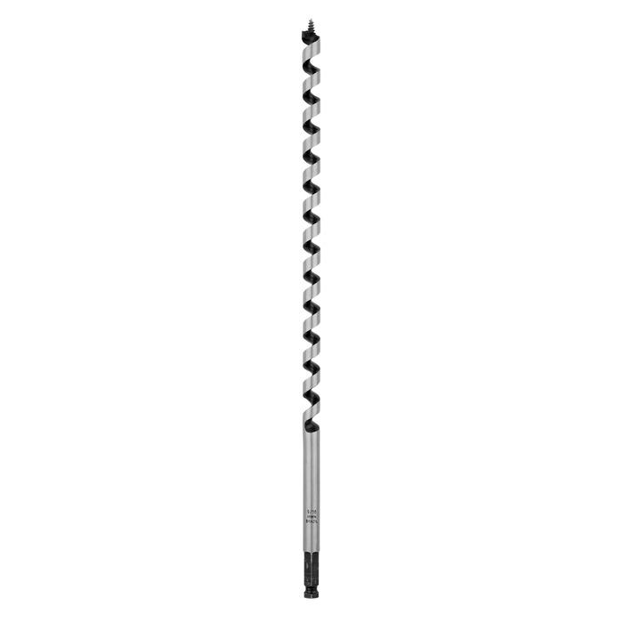 Irwin® WeldTec™ 3043006 Ship Auger Bit, 9/16 in Dia, 17 in OAL, 12 in L Hollow Center/Spiral/Wide Flute, 7/16 in Shank