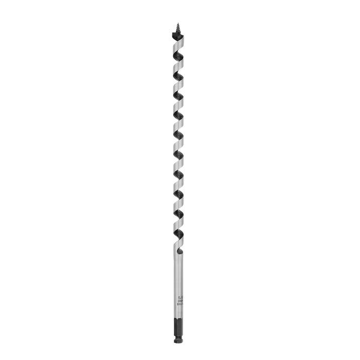 Irwin® WeldTec™ 3043007 Ship Auger Bit, 5/8 in Dia, 17 in OAL, 12 in L Hollow Center/Spiral/Wide Flute, 7/16 in Shank