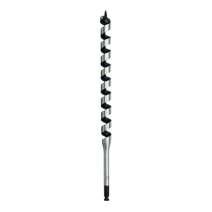Irwin® WeldTec™ 3043013 Ship Auger Bit, 1 in Dia, 17 in OAL, 12 in L Hollow Center/Spiral/Wide Flute, 7/16 in Shank