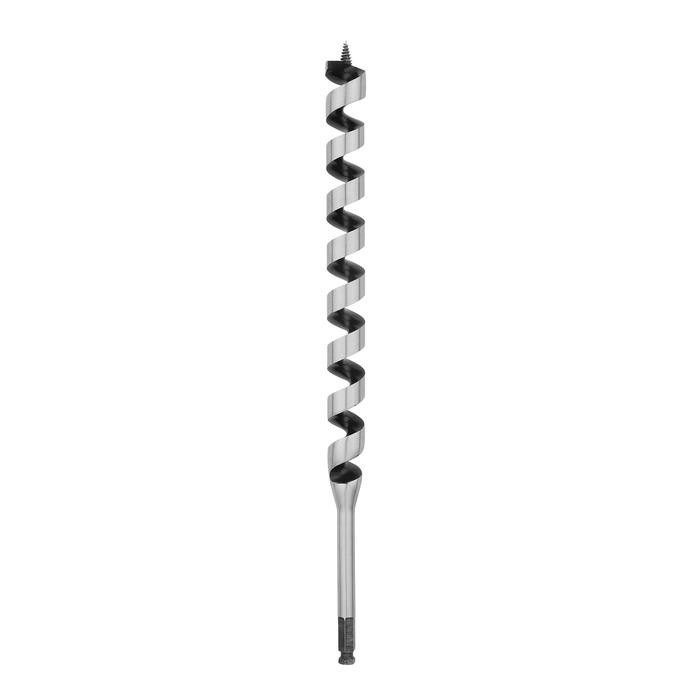Irwin® WeldTec™ 3043014 Ship Auger Bit, 1-1/8 in Dia, 17 in OAL, 12 in L Hollow Center/Spiral/Wide Flute, 7/16 in Shank