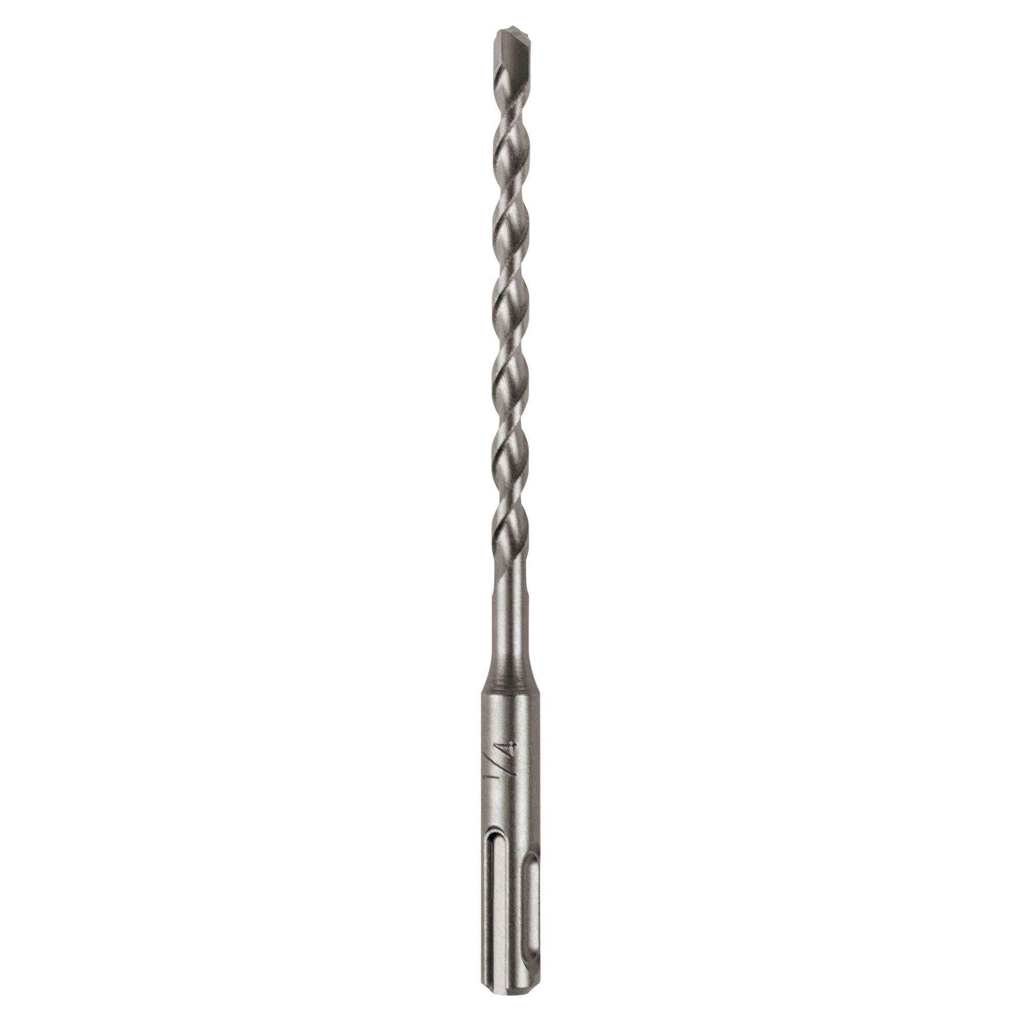 Irwin® 322017B25 SpeedHammer™ Plus 2-Cutter Hammer Drill Bit, 1/4 in Drill Bit, 1/4 in SDS-Plus®/Straight Shank, 4 in D Cutting, Carbide Cutting Edge, 6 in OAL