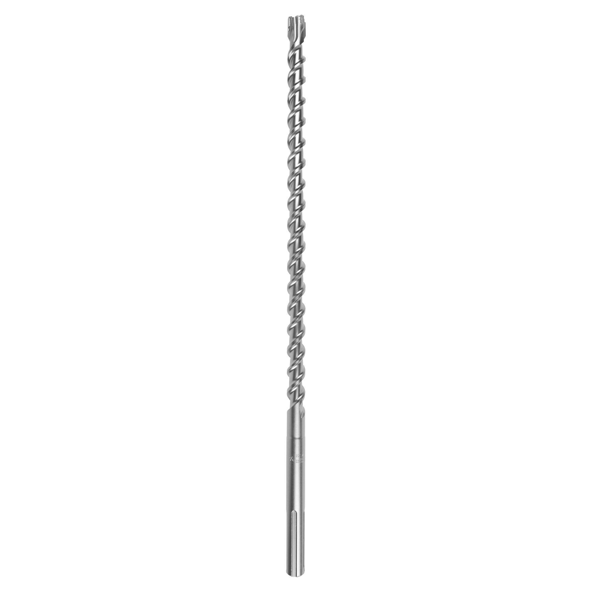Irwin® 323010 4-Cutter Rotary Hammer Drill Bit, 3/4 in Drill Bit, SDS-Max® Shank, 16 in D Cutting, Carbide Cutting Edge, 21 in OAL