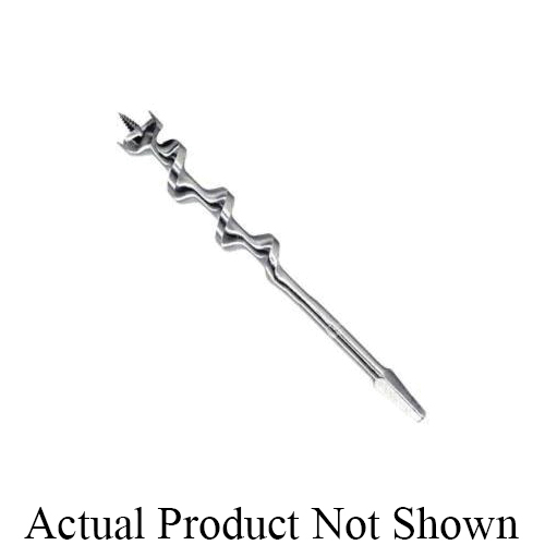 Irwin® 43608 62T Full Length Hand Brace Auger Bit, 1/2 in Dia, 8 in OAL, 4 in L Spiral Flute