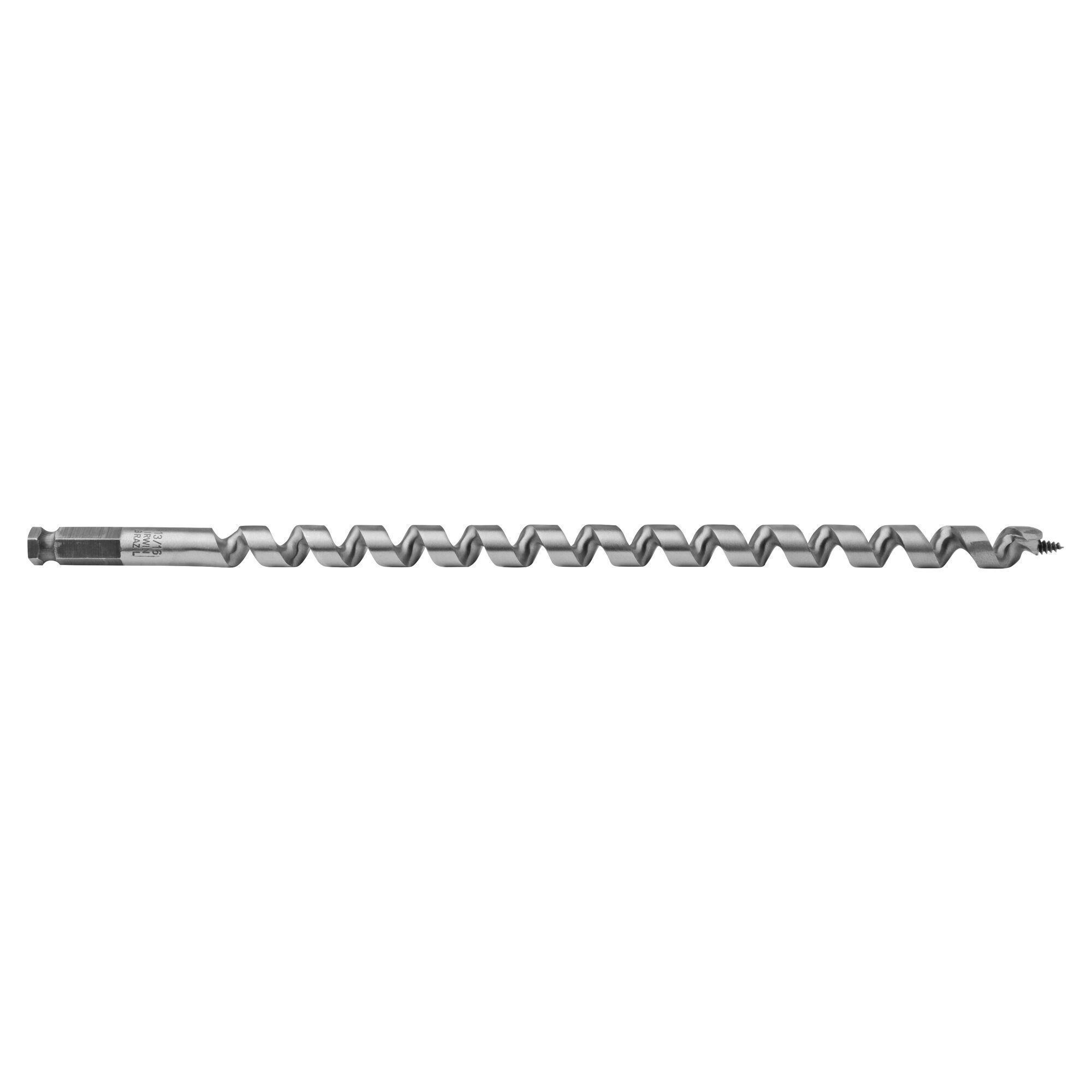 Irwin® 48113ZR Pole Auger Bit, 13/16 in Dia, 18 in OAL, 15 in L, 5/8 in Shank